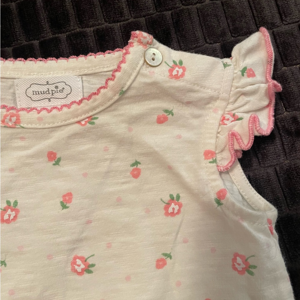 Mudpie 3-6 months girls onesie/romper-Excellent used condition